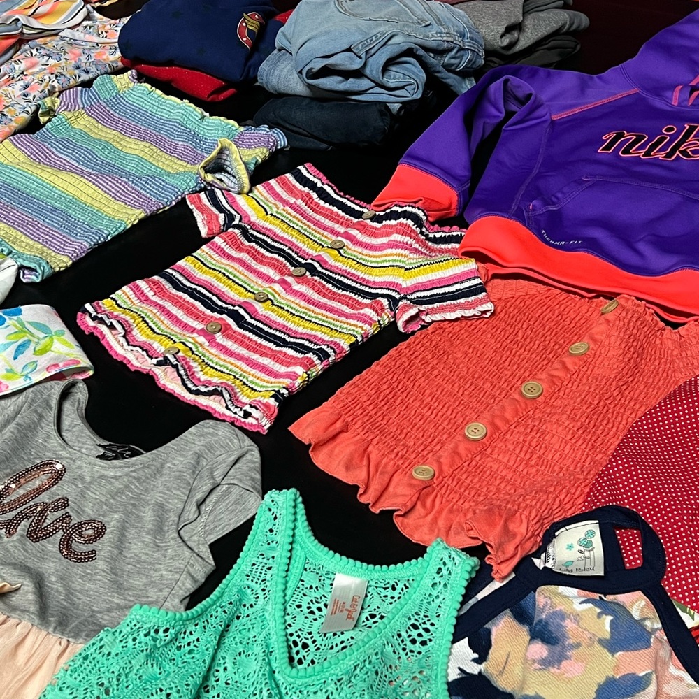 Dress, shoes and jeans girls